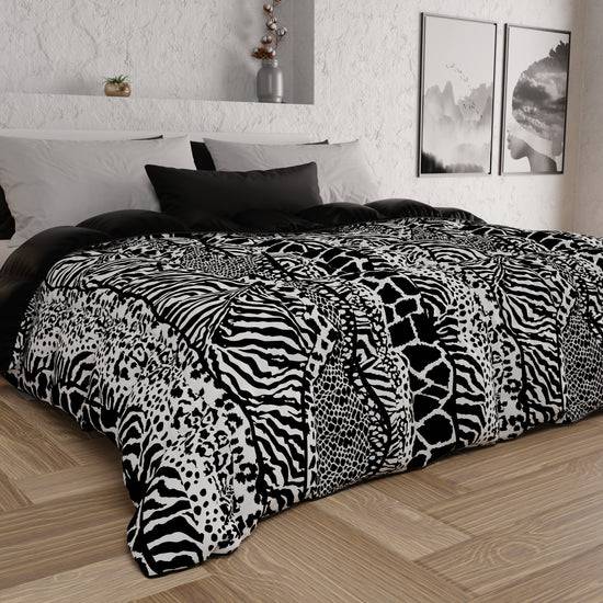 PETTI Piumone, Trapunta Matrimoniale, Singola, Piazza E Mezza, Animalier Zebrato