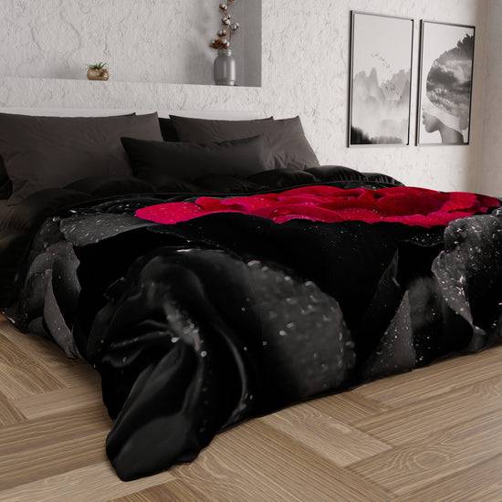 PETTI Piumone, Trapunta Matrimoniale, Singola, Piazza E Mezza, Black Roses