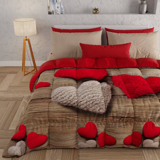 PETTI Piumone, Trapunta Matrimoniale, Singola, Piazza e Mezza, Cuore