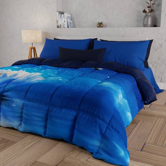 PETTI Piumone, Trapunta Matrimoniale, Singola, Piazza E Mezza, Notte Stellata