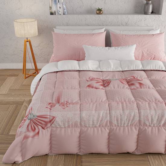 PETTI Piumone, Trapunta Matrimoniale, Singola, Piazza e Mezza, Fiocco Sissy