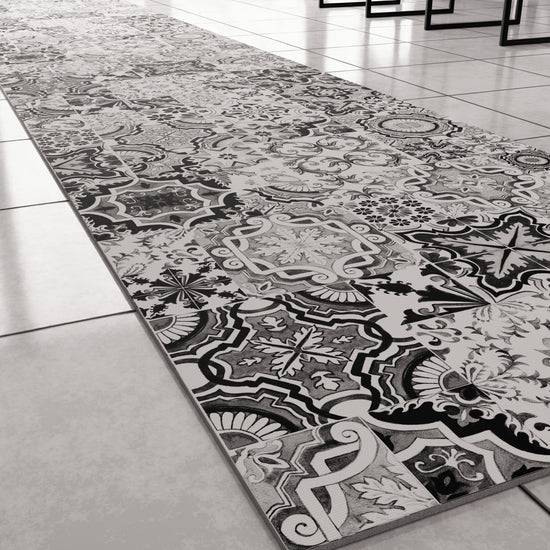 PETTI Tappeto Cucina Antiscivolo Moderno Passatoia Cucina Lavabile Vietri 02 Nero