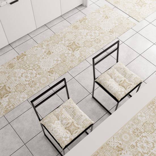 PETTI Tappeto Cucina Antiscivolo Moderno Passatoia Cucina Lavabile Vietri 02 Beige