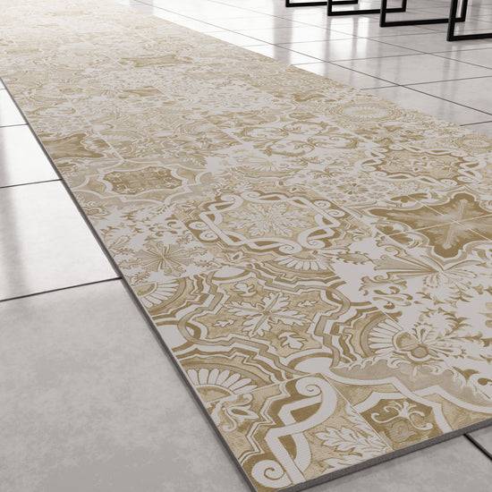 PETTI Tappeto Cucina Antiscivolo Moderno Passatoia Cucina Lavabile Vietri 02 Beige