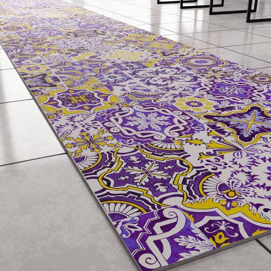 PETTI Tappeto Cucina Antiscivolo Moderno Passatoia Cucina Lavabile Vietri 02 Viola