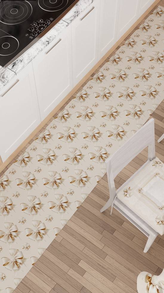 PETTI Tappeto Cucina Antiscivolo Passatoia Cucina Lavabile, Cucina Fiocco Beige