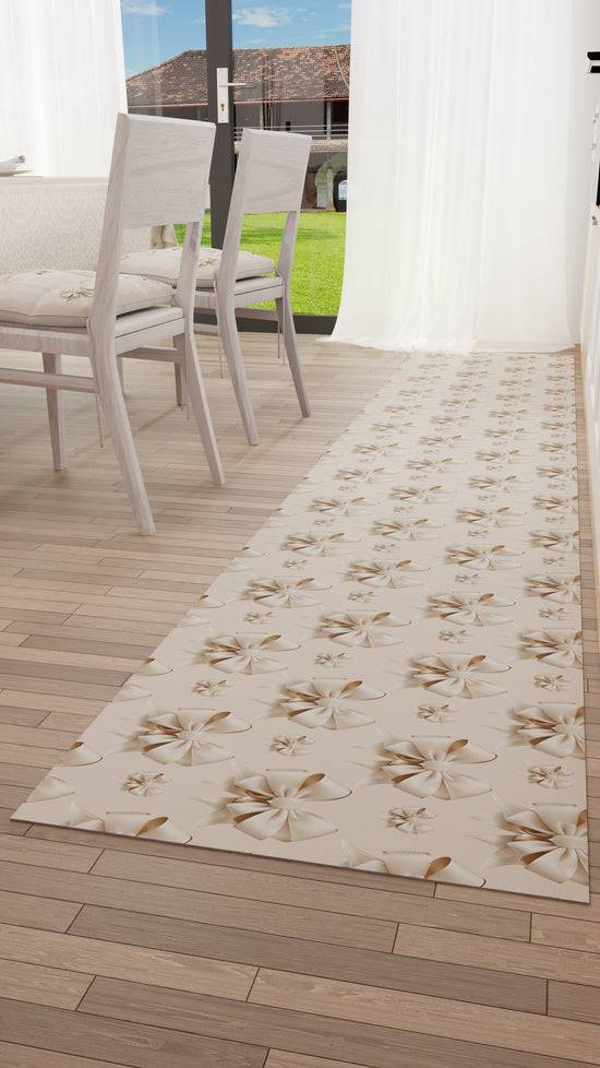 PETTI Tappeto Cucina Antiscivolo Passatoia Cucina Lavabile, Cucina Fiocco Beige