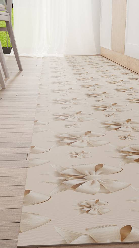 PETTI Tappeto Cucina Antiscivolo Passatoia Cucina Lavabile, Cucina Fiocco Beige