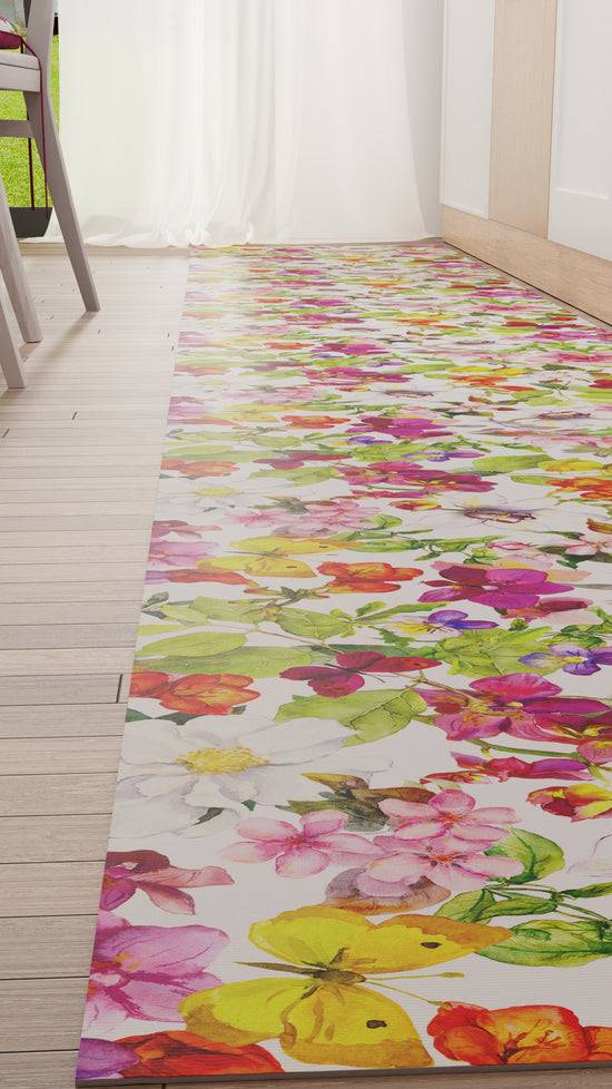 PETTI Tappeto Cucina Antiscivolo Passatoia Cucina Lavabile, Cucina Farfalle