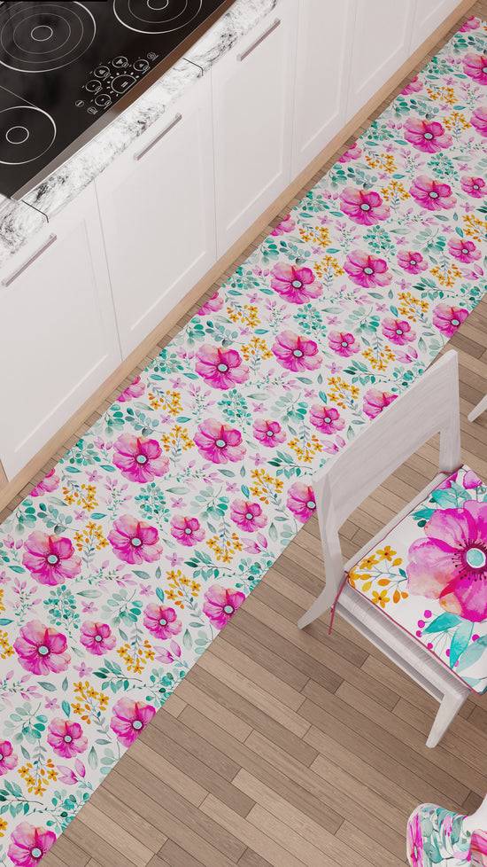 PETTI Tappeto Cucina Antiscivolo Passatoia Cucina lavabile, Floreale-01