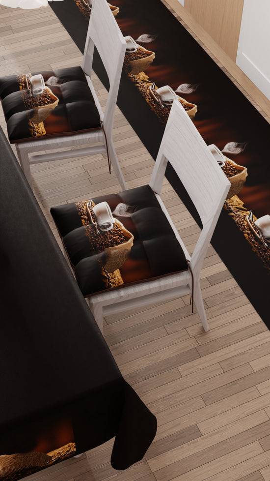 PETTI Tappeto Cucina Antiscivolo Passatoia Cucina Lavabile, Caffè Nero