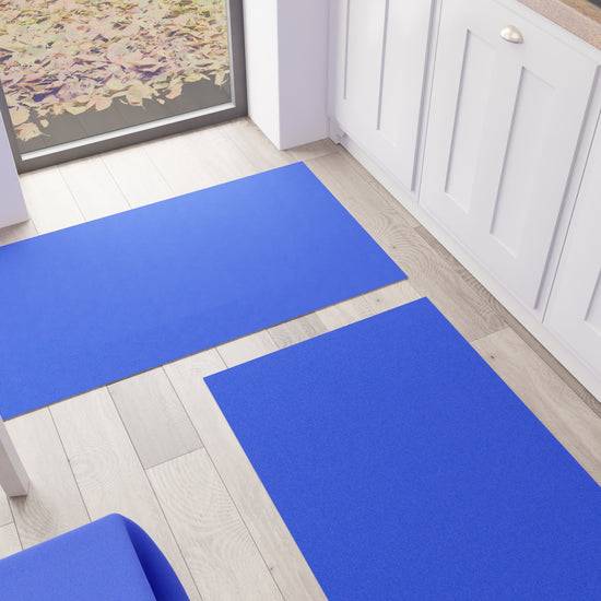 PETTI Tappeto Cucina Passatoia Cucina Tinta Unita Blu Elettrico