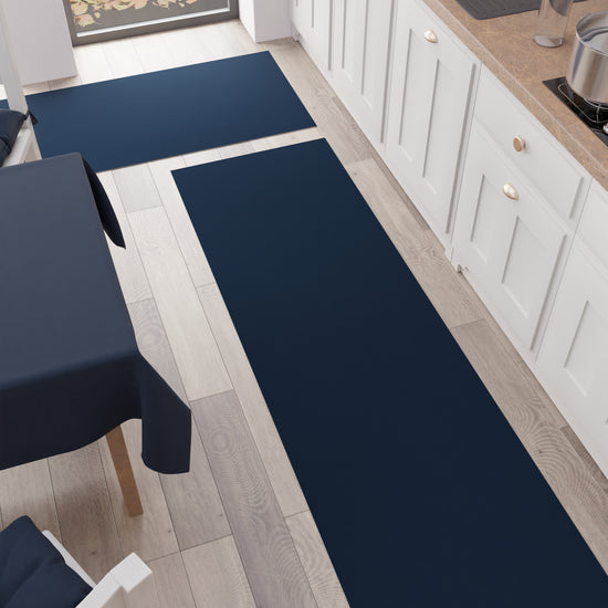 PETTI Tappeto Cucina, Passatoia Cucina, Tinta Unita Blu Marino