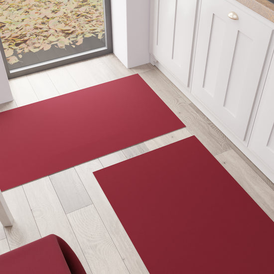 PETTI Tappeto Cucina Passatoia Cucina Tinta Unita Bordeaux
