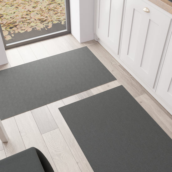 PETTI Tappeto Cucina Passatoia Cucina Tinta Unita Grigio Fumo