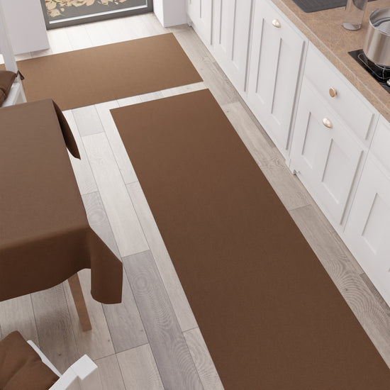 PETTI Tappeto Cucina Passatoia Cucina Tinta Unita Marrone