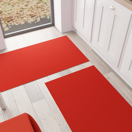 PETTI Tappeto Cucina Passatoia Cucina Tinta Unita Rosso
