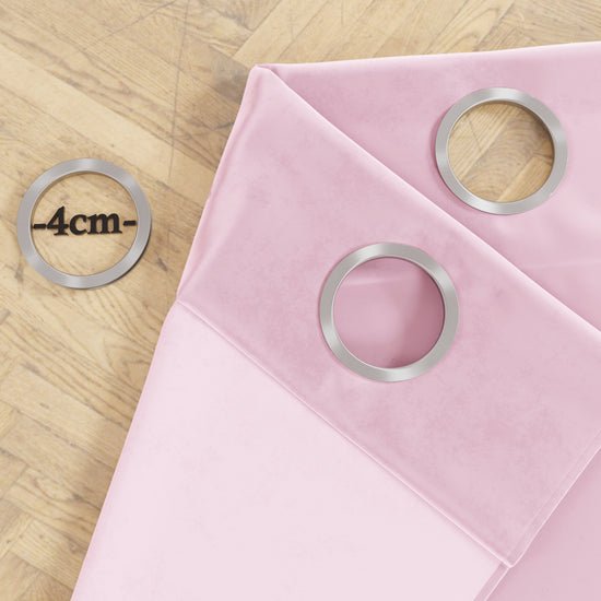 PETTI Tenda A Pannello In Velluto Per Interni Con Anelli, 140x280 Cm, Rosa