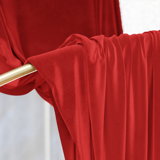 PETTI Tenda A Pannello In Velluto Per Interni Con Anelli, 140x280 Cm, Rosso