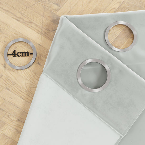 PETTI Tenda A Pannello In Velluto Per Interni Con Anelli, 140x280 Cm, Grigio Chiaro