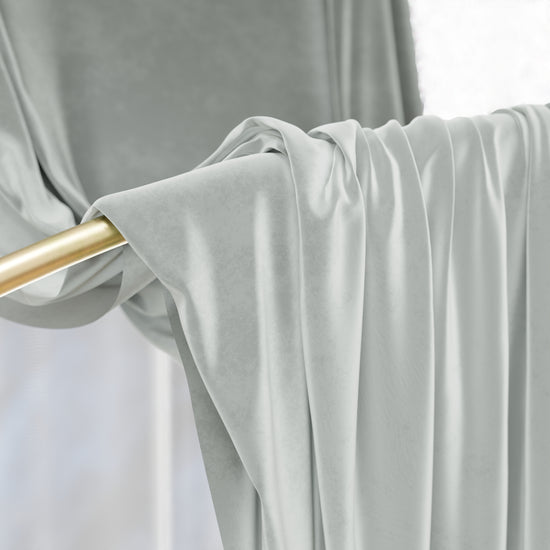 PETTI Tenda A Pannello In Velluto Per Interni Con Anelli, 140x280 Cm, Grigio Chiaro