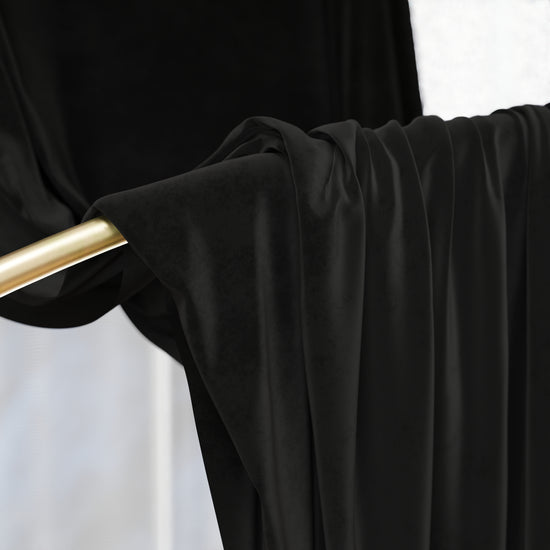 PETTI Tenda A Pannello In Velluto Per Interni Con Anelli, 140x280 Cm, Nero