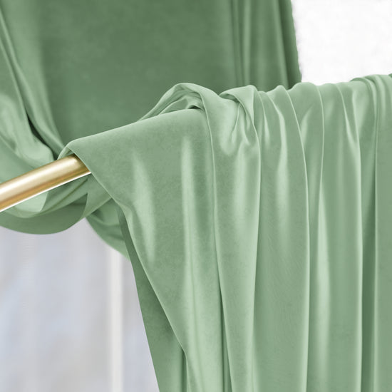 PETTI Tenda A Pannello In Velluto Per Interni Con Anelli, 140x280 Cm, Salvia