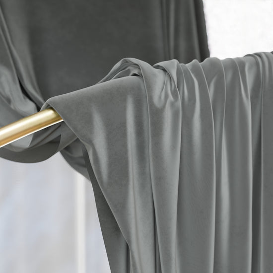 PETTI Tenda A Pannello In Velluto Per Interni Con Anelli, 140x280 Cm, Grigio Scuro