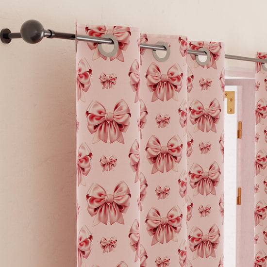 PETTI Tenda Arredo Da Interno A Pannelli Con Anelli Fiocco Rosa