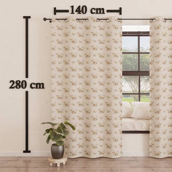 PETTI Tenda Arredo Da Interno A Pannelli Con Anelli Fiocco Beige