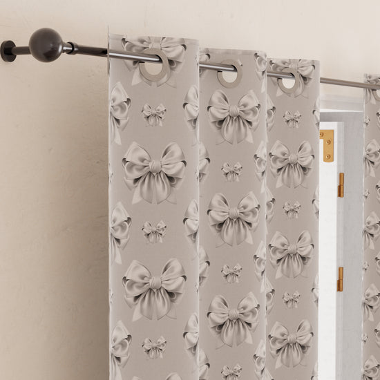 PETTI Tenda Arredo Da Interno A Pannelli Con Anelli Fiocco Grigio