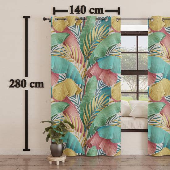 PETTI Tenda Arredo Da Interno A Pannelli Con Anelli Tropical Multicolor