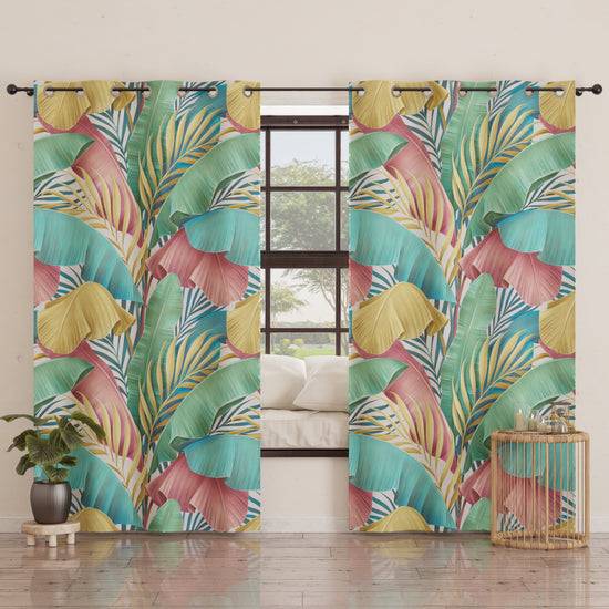 PETTI Tenda Arredo da Interno a Pannelli con Anelli Tropical Multicolor