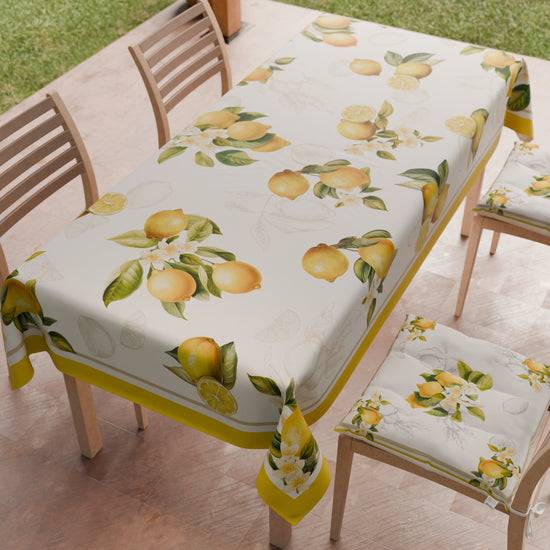 PETTI Tovaglia Da Tavola Antimacchia, Copritavolo Da Cucina Lemon 02