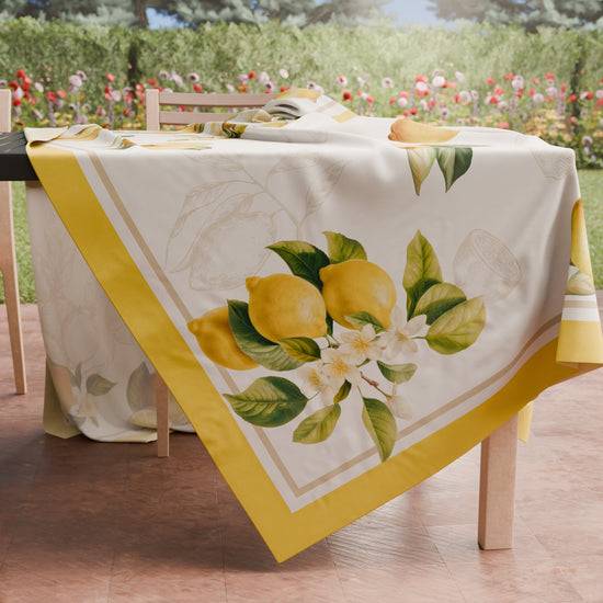 PETTI Tovaglia Da Tavola Antimacchia, Copritavolo Da Cucina Lemon 02