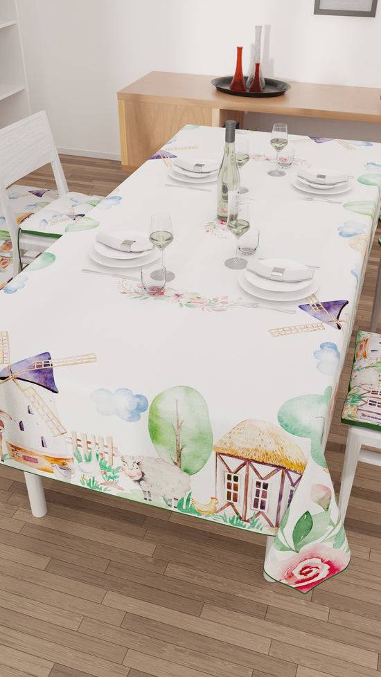 PETTI Tovaglia Da Tavola Antimacchia, Copritavolo Da Cucina, Fattoria