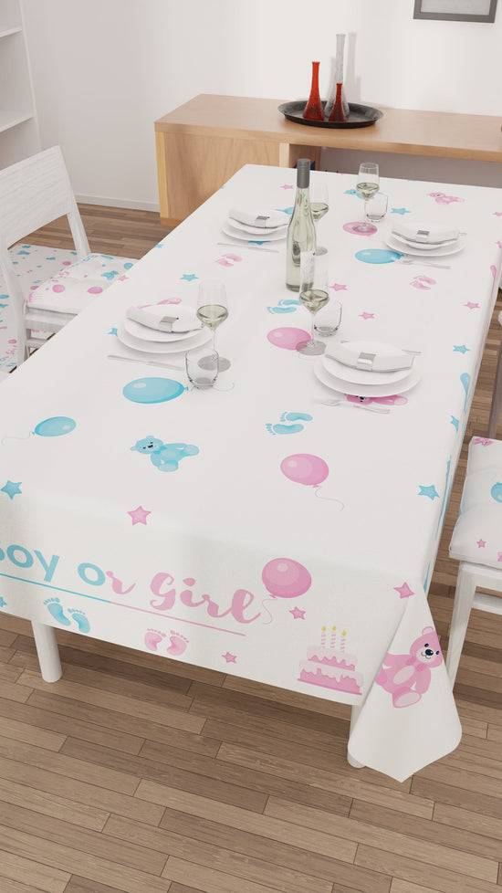 PETTI Tovaglia Da Tavola Antimacchia, Copritavolo Da Cucina, Boy Or Girl