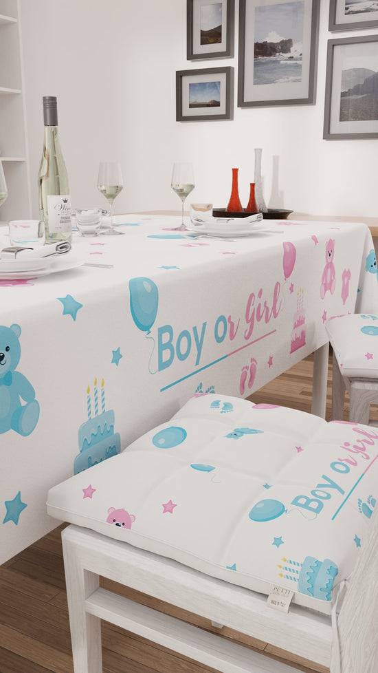 PETTI Tovaglia da tavola Antimacchia, Copritavolo da Cucina, Boy or Girl