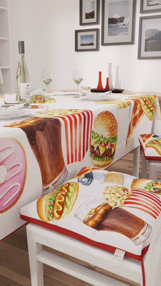 PETTI Tovaglia da tavola Antimacchia, Copritavolo da Cucina, Party Cinema