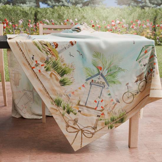 PETTI Tovaglia Da Tavola Antimacchia, Copritavolo Da Cucina Beach