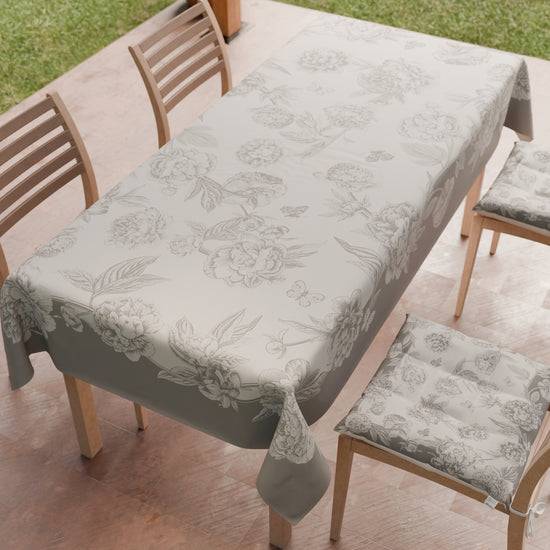 PETTI Tovaglia Da Tavola Antimacchia, Copritavolo Da Cucina Peonie