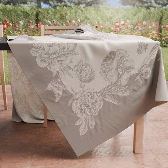 PETTI Tovaglia Da Tavola Antimacchia, Copritavolo Da Cucina Peonie