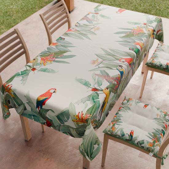 PETTI Tovaglia Da Tavola Antimacchia, Copritavolo Da Cucina, Pappagalli