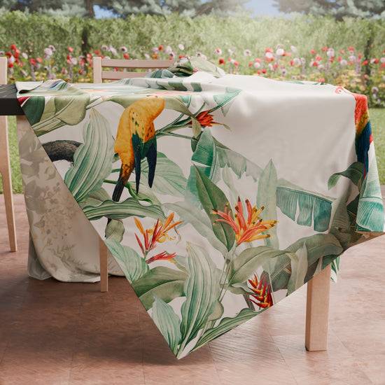 PETTI Tovaglia Da Tavola Antimacchia, Copritavolo Da Cucina, Pappagalli