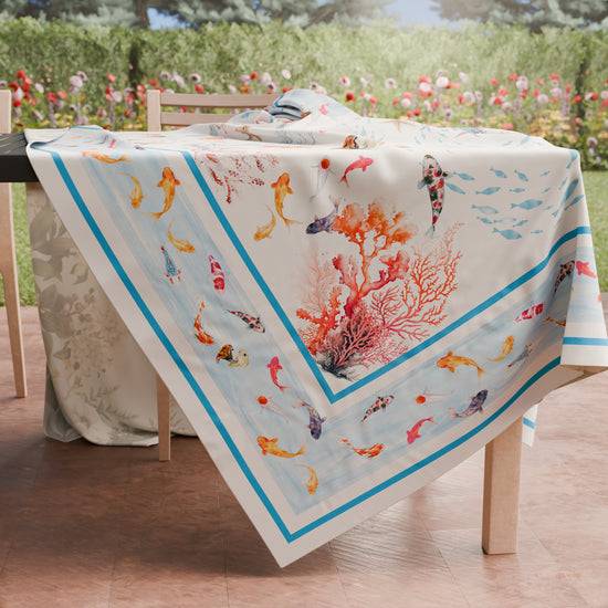 PETTI Tovaglia Da Tavola Antimacchia, Copritavolo Da Cucina, Sealife