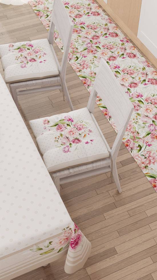 PETTI Tovaglia Da Tavola Antimacchia, Copritavolo Da Cucina, Shabby Pois Beige