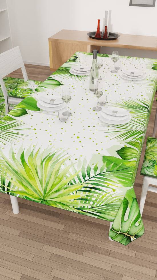 PETTI Tovaglia Da Tavola Antimacchia, Copritavolo Da Cucina, Foglia Tropicale