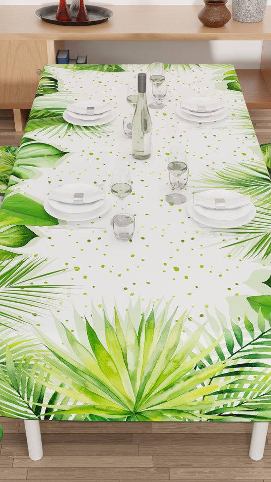 PETTI Tovaglia Da Tavola Antimacchia, Copritavolo Da Cucina, Foglia Tropicale