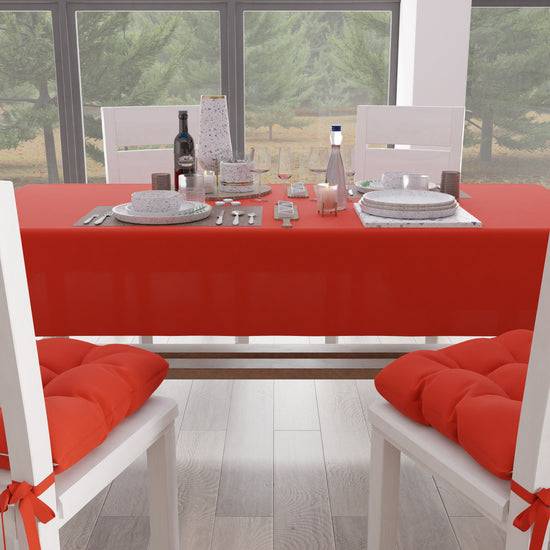 PETTI Tovaglia Da Tavola In Cotone, Tovaglia Tinta Unita Rosso