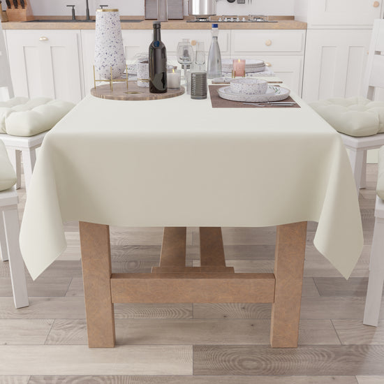 PETTI Tovaglia Da Tavola In Cotone, Tovaglia Tinta Unita Panna